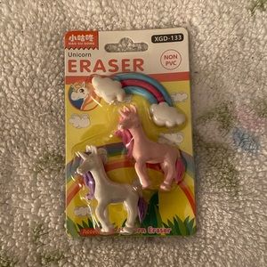 NWT Japanese Unicorn Eraser Set!